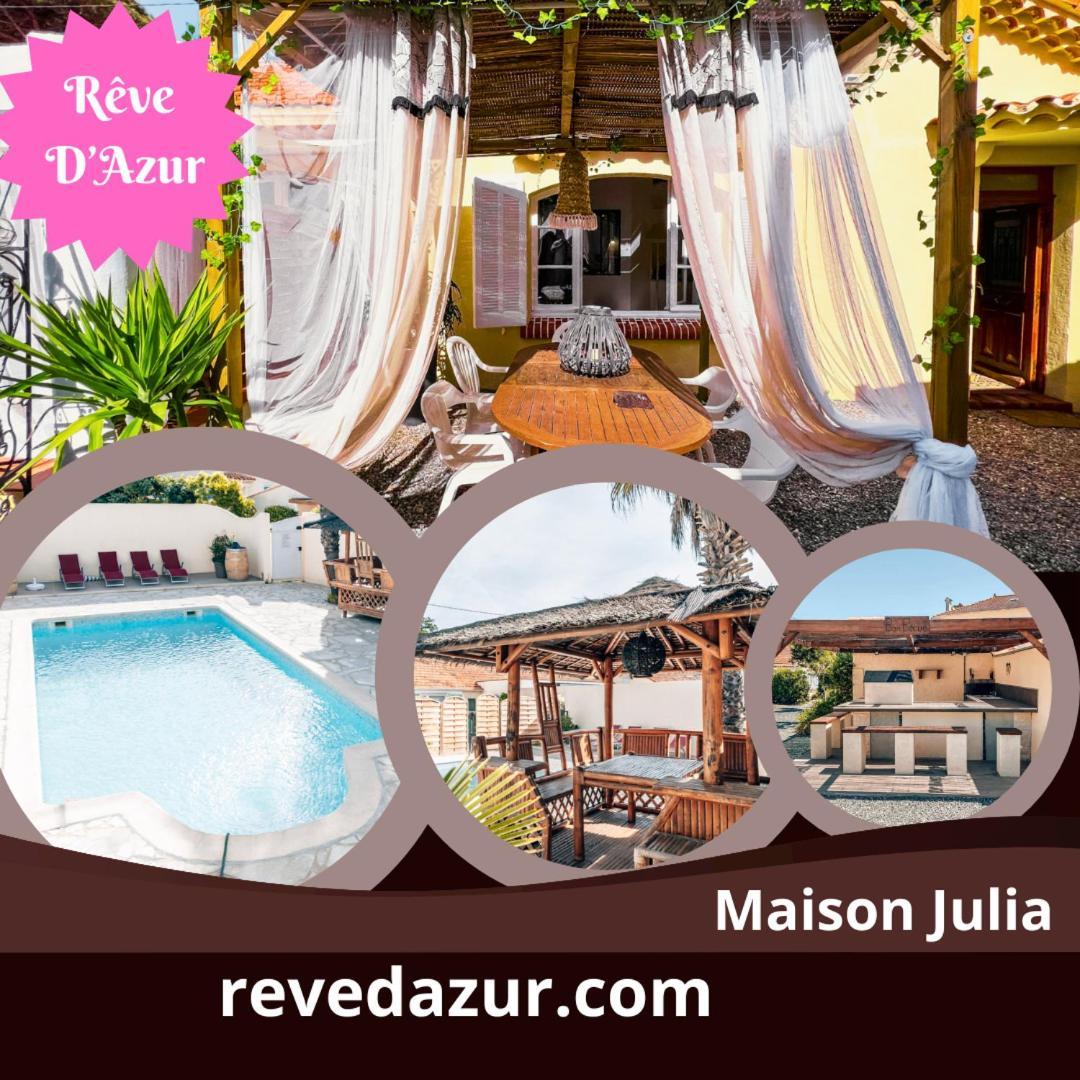 Reve D'Azur, 2 Chambres, Maison Julia En Bord De Mer A La Nartelle, Piscine Partagee, Parking & Terrasse Bbq, Wifi Et Draps Inclus Plage A Pied Сент-Максим Экстерьер фото